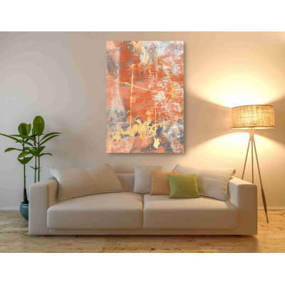 «Terre Cotta Lace I» par Jennifer Goldberger, art mural sur toile