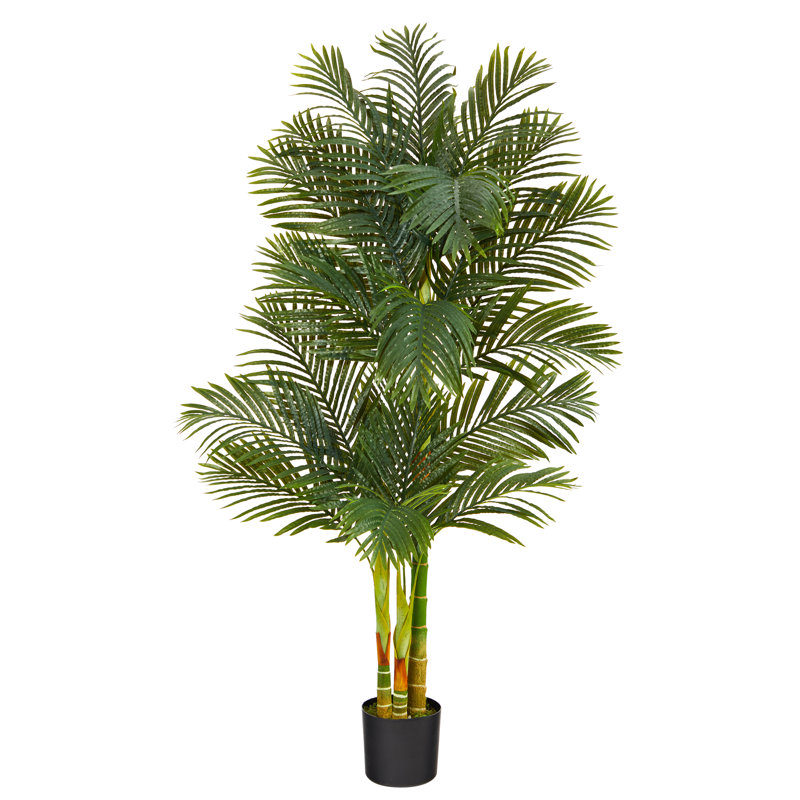 Palmier artificiel dans un pot, H 72 po x l 32 po x P 32 po