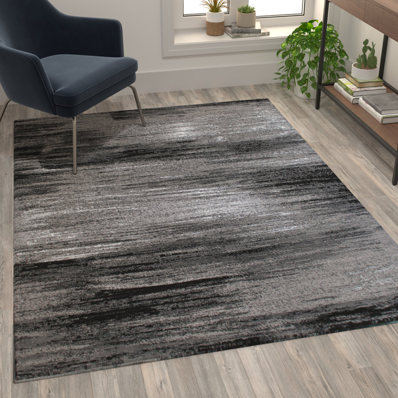 Tapis gris Alexavior, Rectangle 5 pi x 7 pi