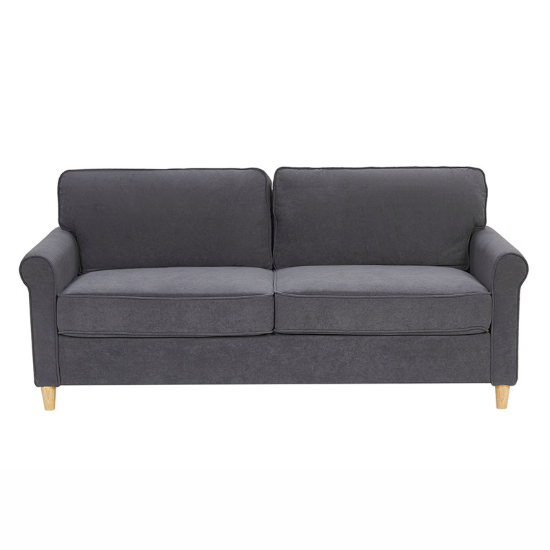 Barrera 3 Seater Velvet Sofa, Grey