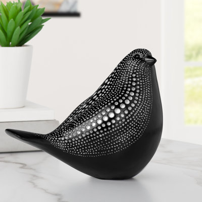 Morghan Dotted Tabletop Standing Bird Statue