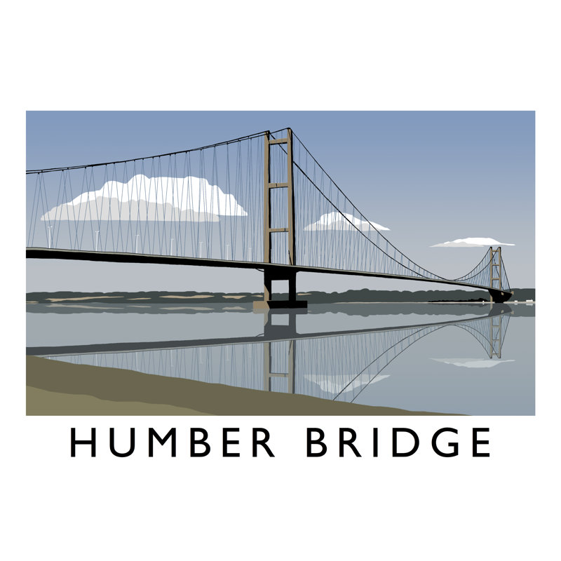 Humber Bridge 2 1 Piece Wall Art, 30 cm H x 40 cm W x 1 cm D, No Frame