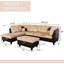 Canapé modulaire 3 pièces pelucheux-1082775865