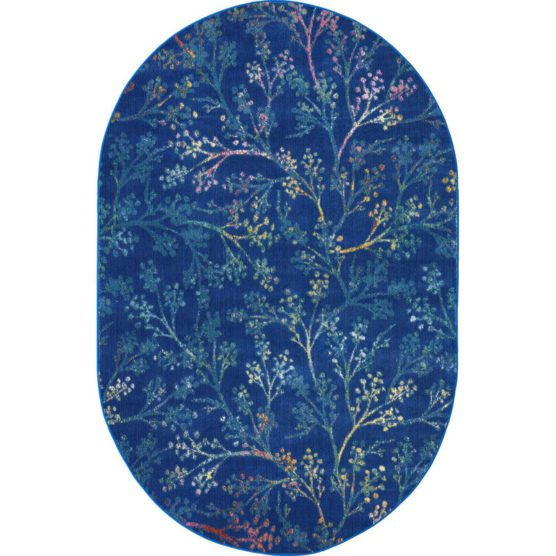 Antony Floral Indoor Rug, Oval 4' x 6'
