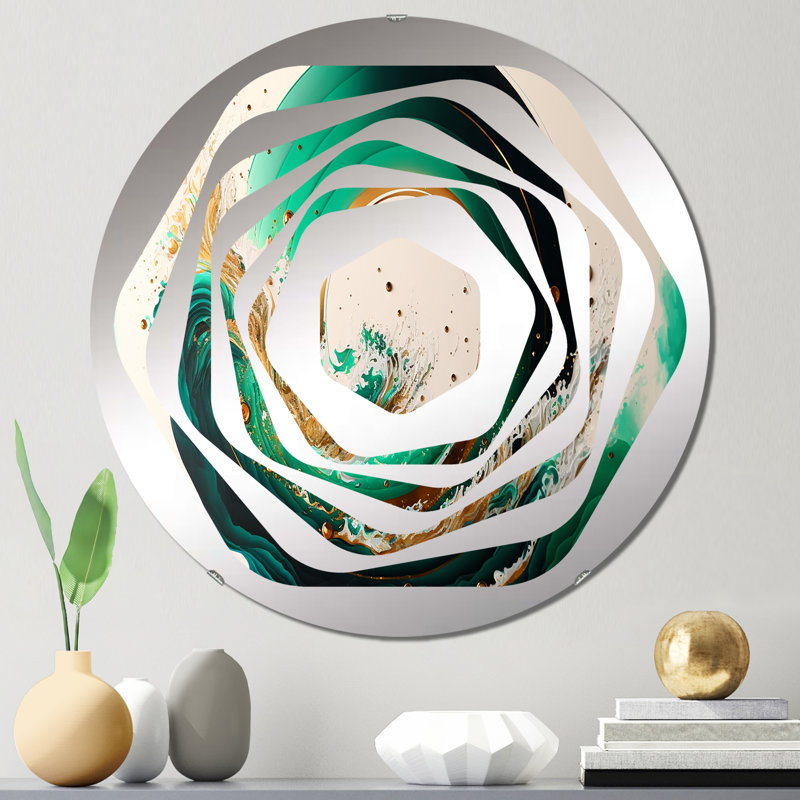 Khendal - Miroir décoratif Amorphe, 23,6 po x 23,6 po