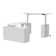 Flosi 72.4'' W Height Adjustable Rectangle Computer Desk with Drawer and Cabinet