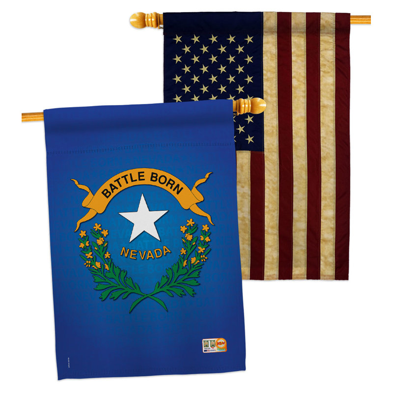 Drapeau de maison en polyester 2 côtés 3 pi 3 po x 2 pi 2 po