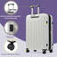 Ensemble de valises à ouverture frontale 3 pièces, valise de transport rigide avec port USB-130603562