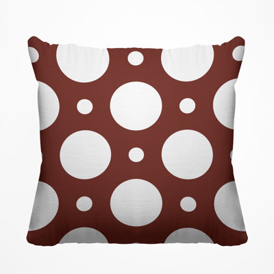 Fisk Polka Dots Outdoor Reversible Throw Pillow