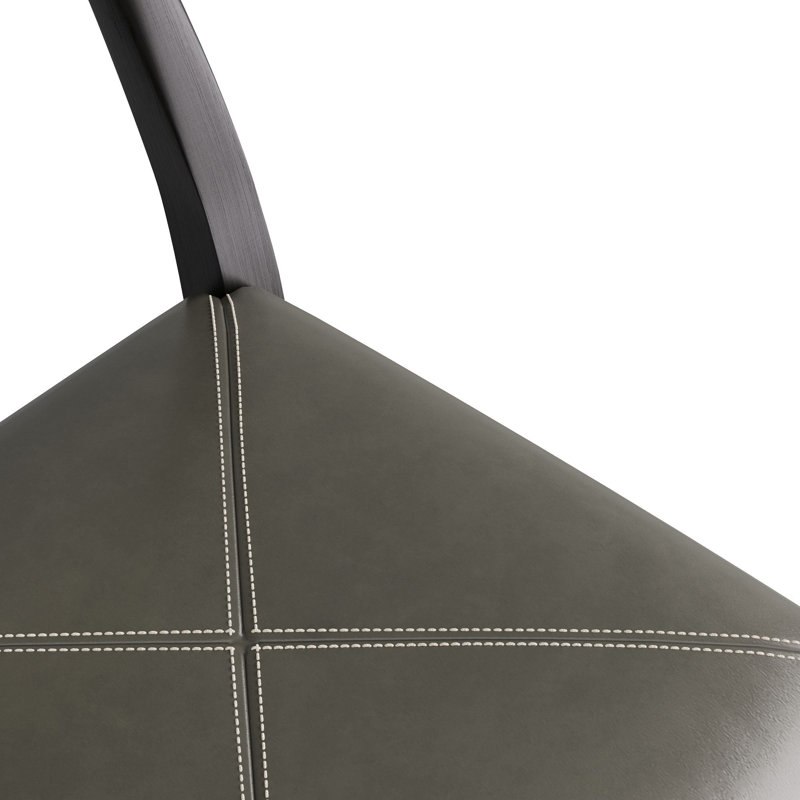 Biziki Dining Chair, Dim Gray, Ebony
