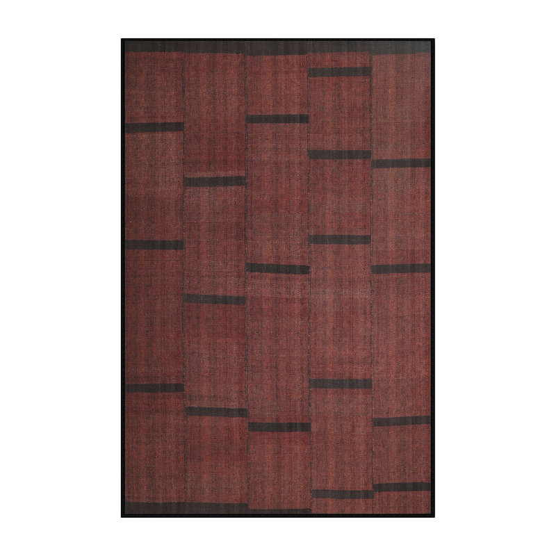 Tapis brun/noir zone contemporaine, Rectangle 4 pi x 6 pi