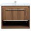 Ensemble de meuble-lavabo simple mural de 24 po Kasper-1266618564