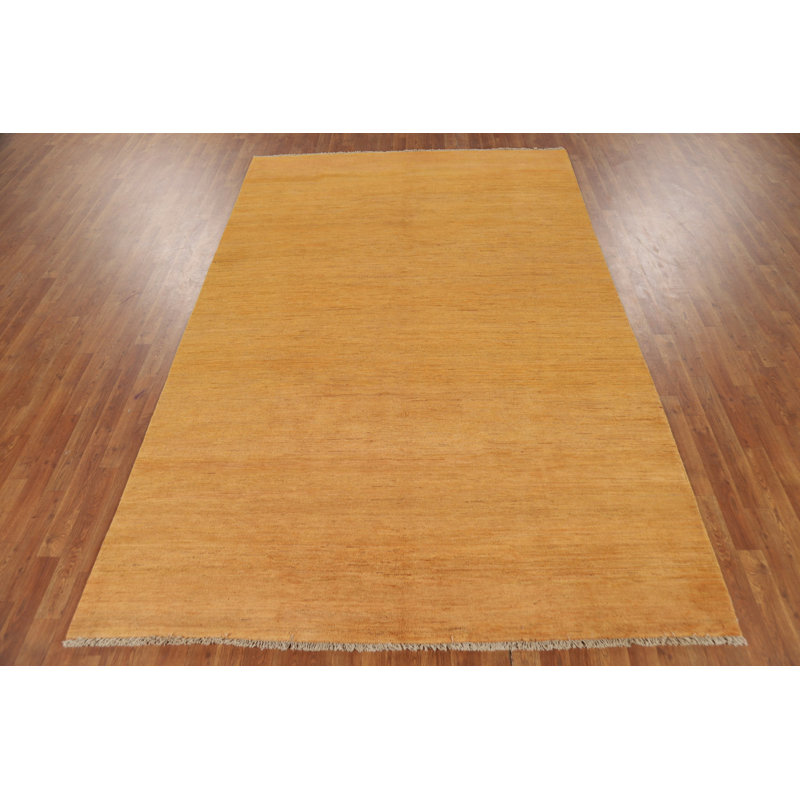 Tapis jaune moderne Gabbeh 7 x 10
