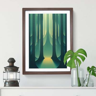 Symmetrical Forest No.4 Abstract - Single Picture Frame Print