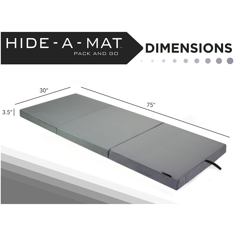 Matelas simple pliable en 3 Jr, Étain