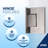 Belmore XL 43.25 - 44.25 in. x 80 in. Frameless Hinged Shower Door with Ultra-Bright Glass-93064461-110098811