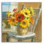 «Sunflowers By The Sea Square» par Danhui Nai, art mural en verre acrylique-418866829