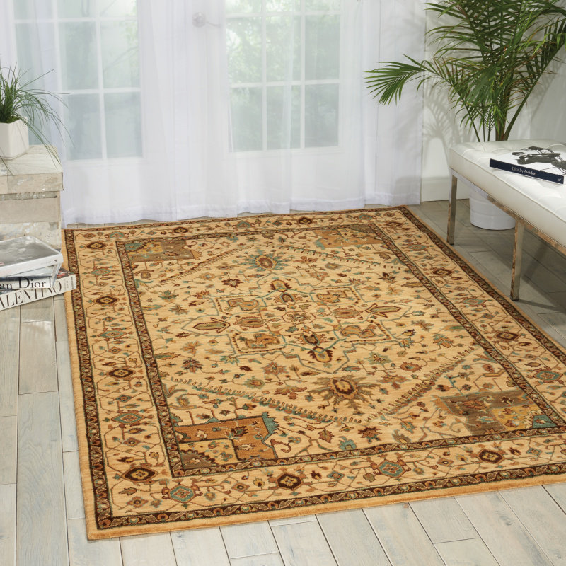 Tapis beige en laine Neddra, Rectangle 1 pi 9 po x 2 pi 9 po