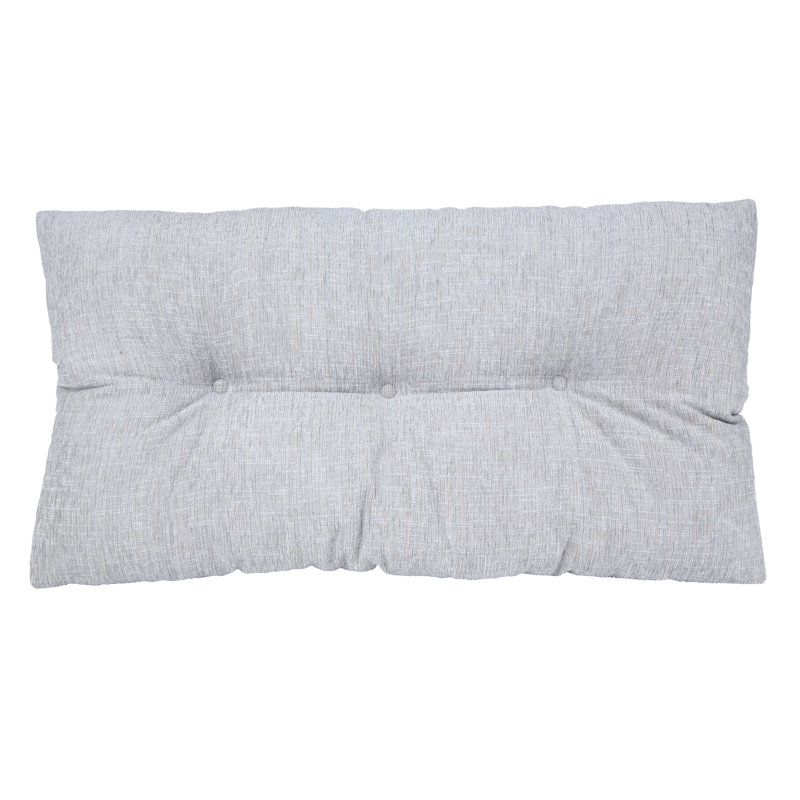 Coussin de banc en chenille antidérapant, Gris, L 27 po x P 14 po