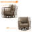 9 - Person Aluminum Patio Conversation Sets with Gilder&Swivel Chairs and Firepit-1332495568