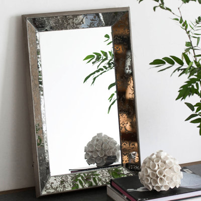 Home Decor exagon Wall Mirror With Charming Silver Finish - Living Room, Entryway, Bedroom Stylish Mirror,
