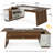 70.5'' L-Shaped Executive Desk with Cabinet