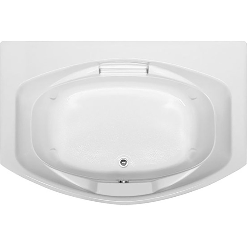Jessica 60'' L Soaking Bathtub, White, Polished Nickel