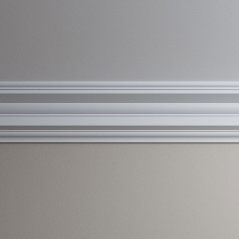Ethan 96" Gray Polyurethane Crown Moulding