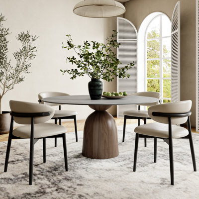 Ensemble de table de salle à manger moderne scandinave 5 pièces Amberly