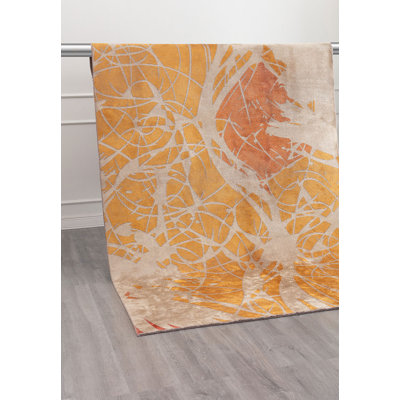 Daukas Abstract Hand Loom Indoor / Outdoor Area Rug