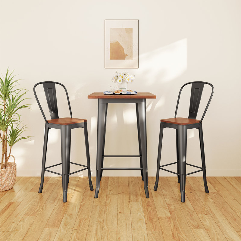 Williston Forge 3 Pieces Bar Table And Chair Set