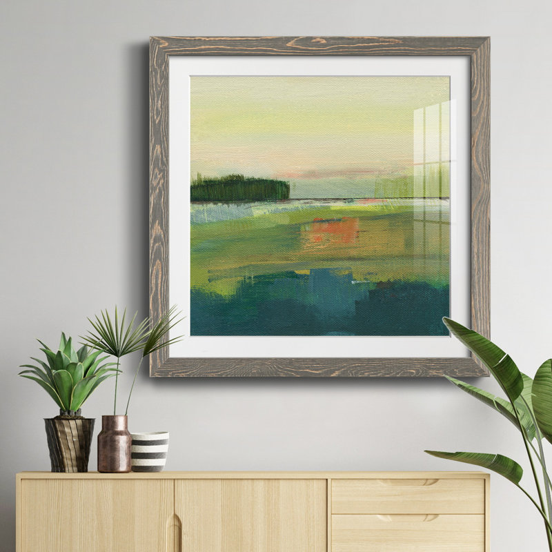 Way To Woodstock I - Peinture encadrée, H 20 po x l 20 po x P 1,5 po, Encadré gris