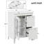 Meuble-lavabo 24 po avec lavabo, meuble-lavabo avec deux tiroirs et porte, tablette réglable, bois massif et panneau de fibres à densité moyenne-829844602