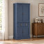 Armoire de cuisine de 172 cm de hauteur avec 4 tiroirs, salle à manger - Bleu lac-159761588