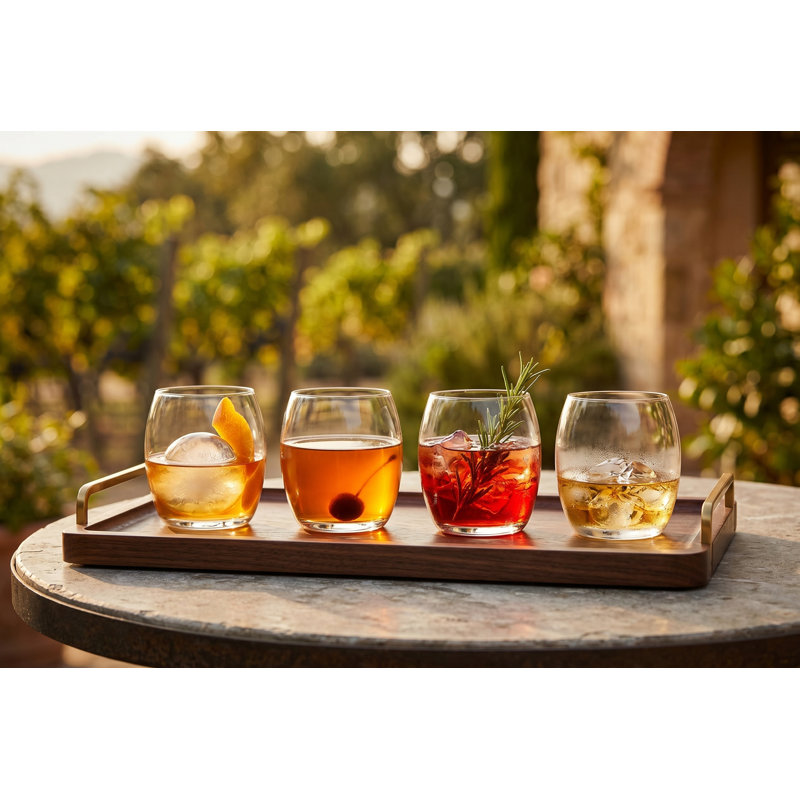 Ensemble de 4 verres à whisky doubles, 16 oz (480 ml), verres à base lourde pour whisky, cocktails, bourbon et eau - Classic Bar Haag