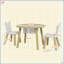 Sirak Kids 3 Piece Round Play Or Activity Table and Chair Set