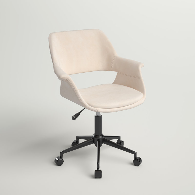 Colette Velvet Office Chair, Champagne