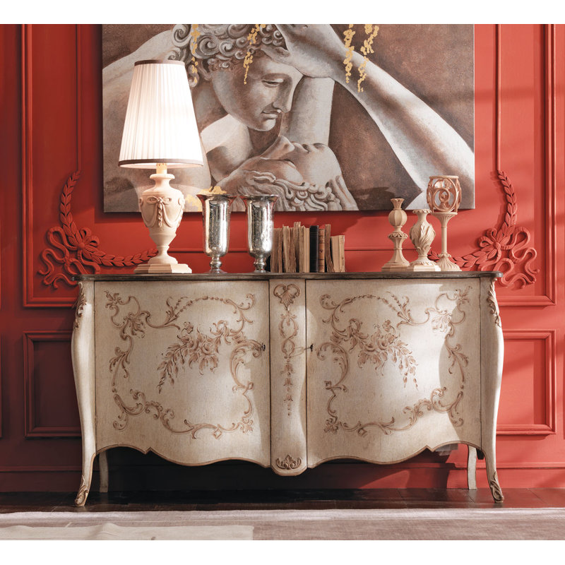69" Wide Credenza, Antique White