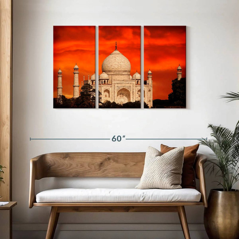 Adella Sunset Over Taj Mahal, 28" H x 45" W