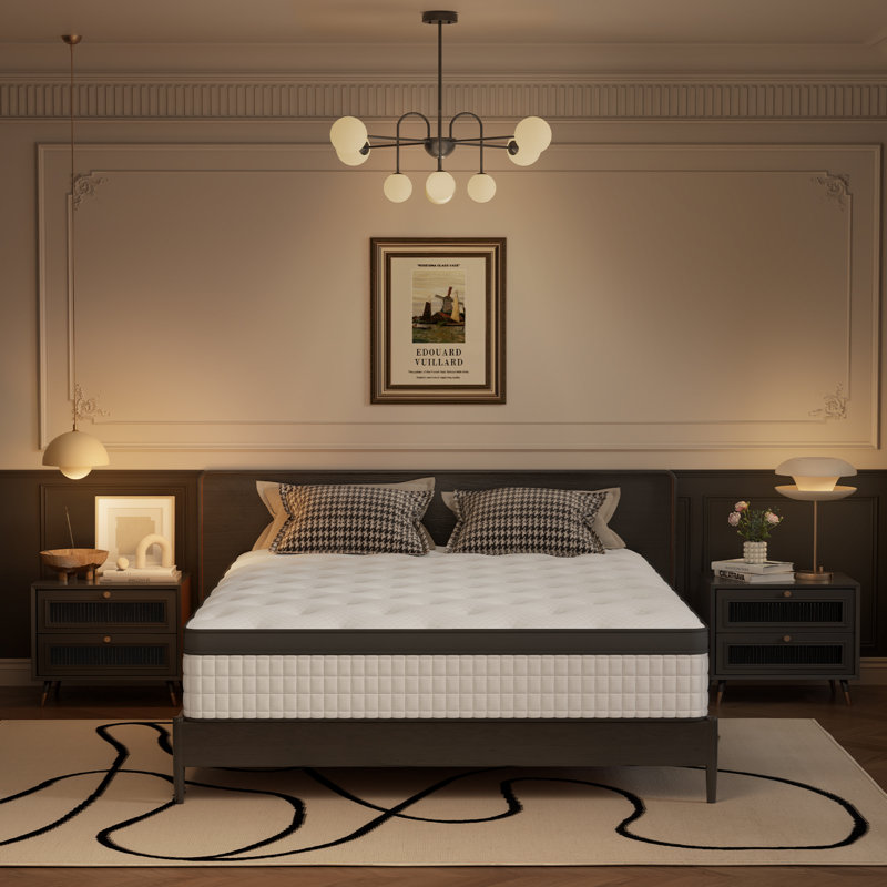 25cm Medium Hybrid Mattress – Memory Foam & Pocket Spring Mattress in a Box, Double (4'6)