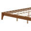 Structure de lit plateforme en bois classique, système de support à lattes en bois stable, aucun sommier requis-129234155
