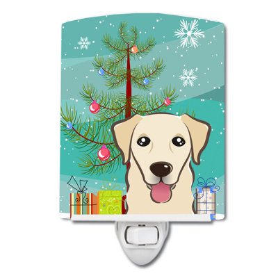 Christmas Tree and Beagle Ceramic Night Light