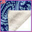Couvertures florales bleues à motif cachemire-130507867