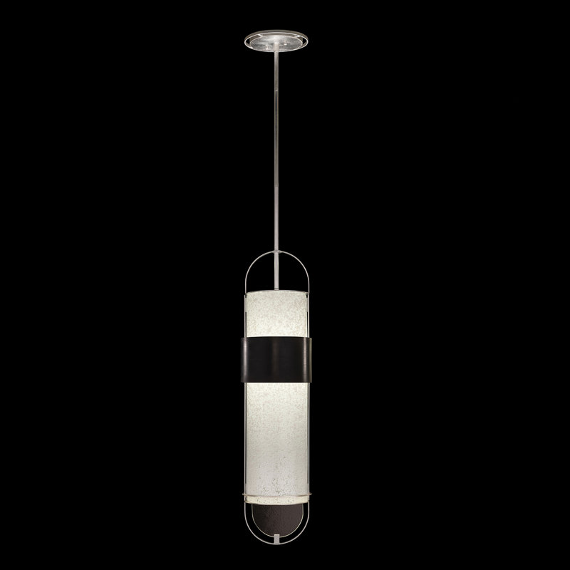 Bond 2 - Light LED Unique/Statement Pendant, White, Black/Silver