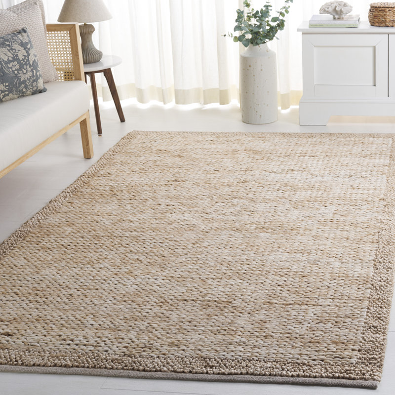 Natural Fiber Handwoven Jute Rug, Rectangle 5' x 8'