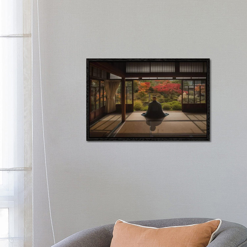 Autumn In Japan XI by Daniel Kordan - Print on Canvas, 66.04 cm H x 45.72 cm W, Black Framed