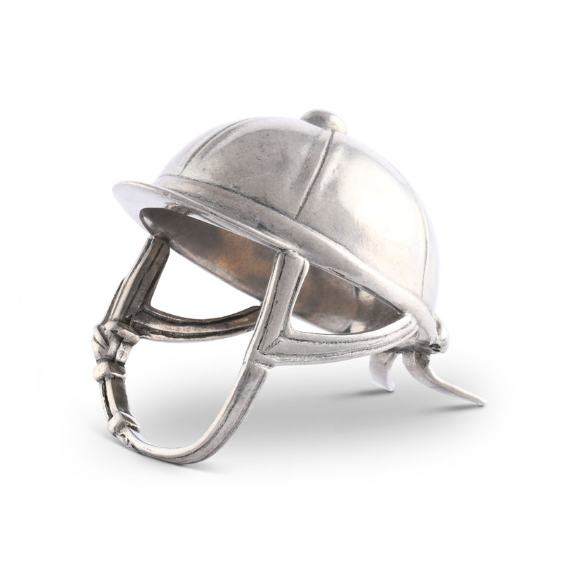 Equestrian Pewter English Horse Riding Hat Napkin Ring