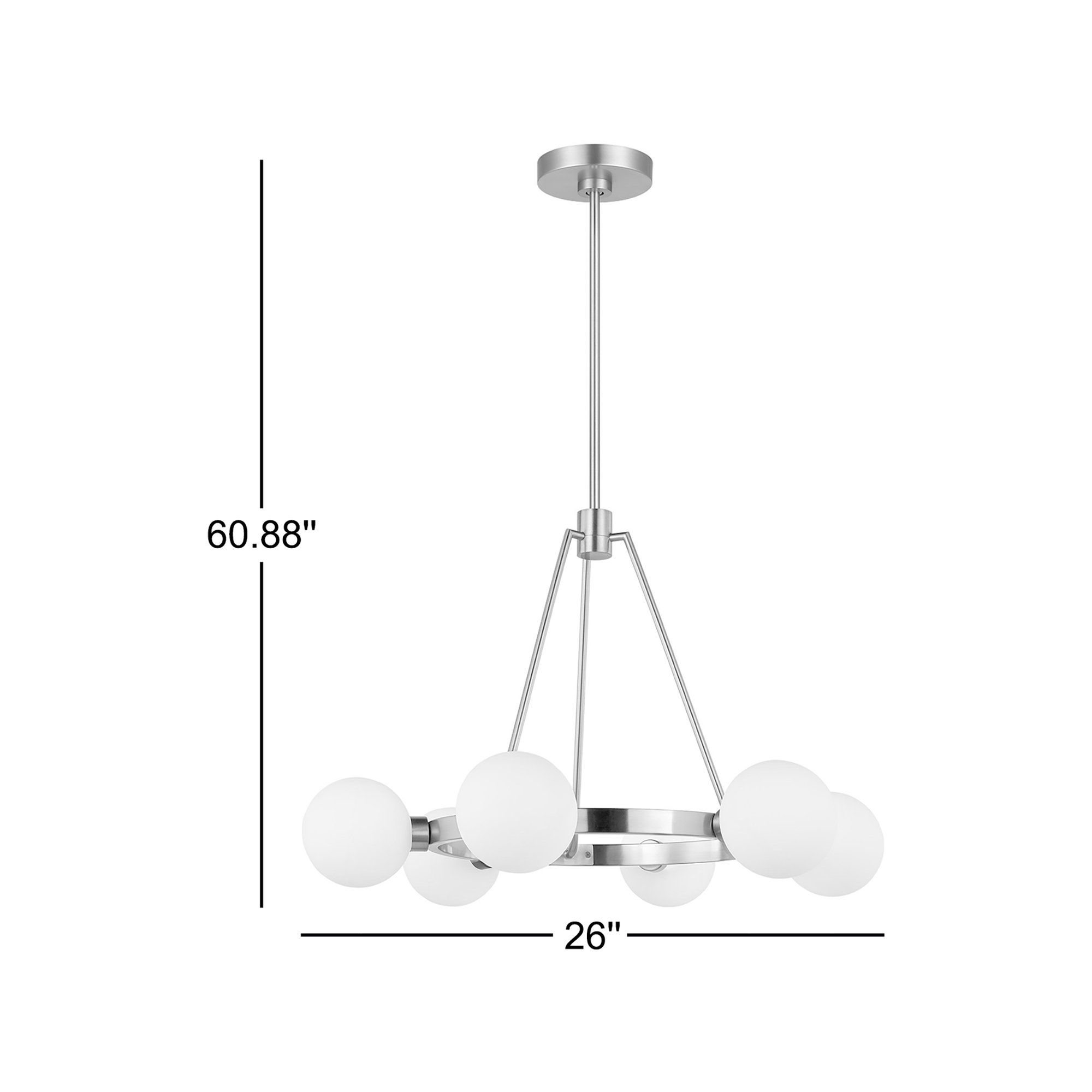 Helen 6 - Light Dimmable Wagon Wheel Chandelier, Satin Brass