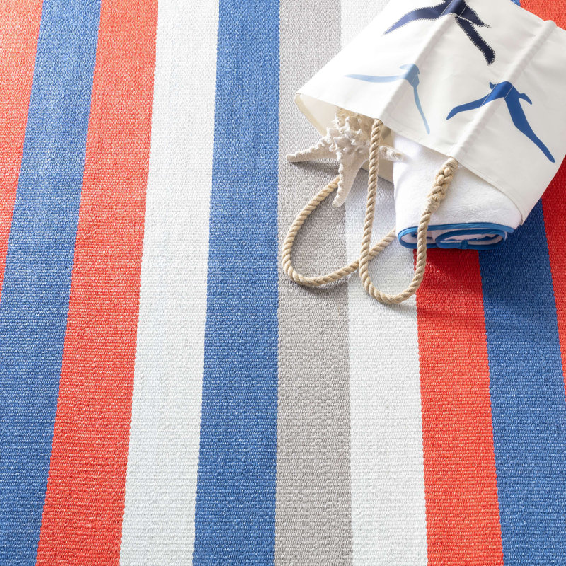 Perry Stripe Handwoven Indoor/Outdoor Rug, Runner 2'6" x 8'