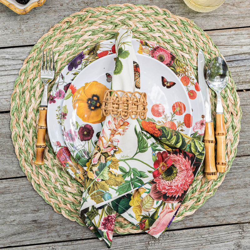 Field Of Flowers Napkin - White